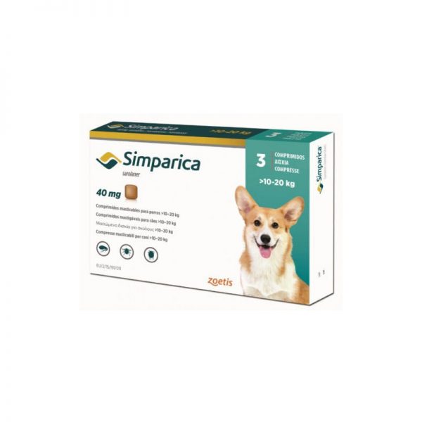 %% Simparica tablets for fleas and ticks for dogs weighing 10-20 kg