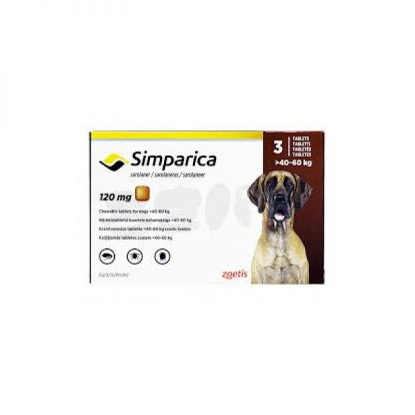 %% SIMPARICA AN ANTI-FLEA AND TICK PILL FOR A DOG WEIGHING 40 TO 60 KG